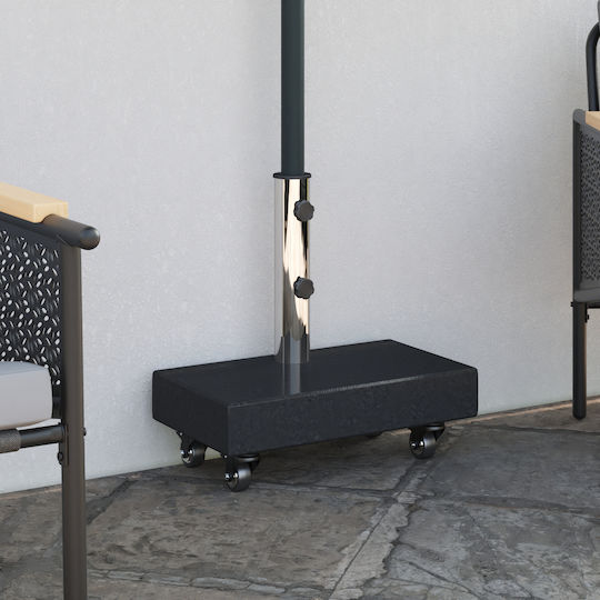 vidaXL Klappbar Schirmständer aus Beton Black 38x38cm