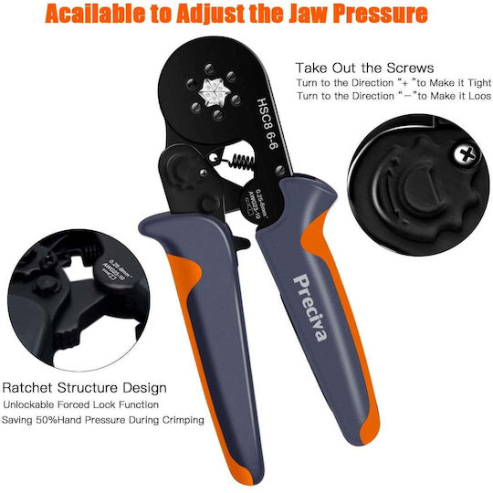 Cleste Sertizat Interval De Secțiune 0.25 - 6mm² Lungime 170mm