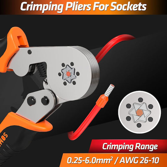 Crimpzange Für Anschlusskabel Durchmesser 0.25 - 6mm²
