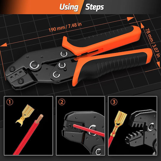 Connector Crimping Pliers Cross-Section Range 0.25 - 2.5mm²