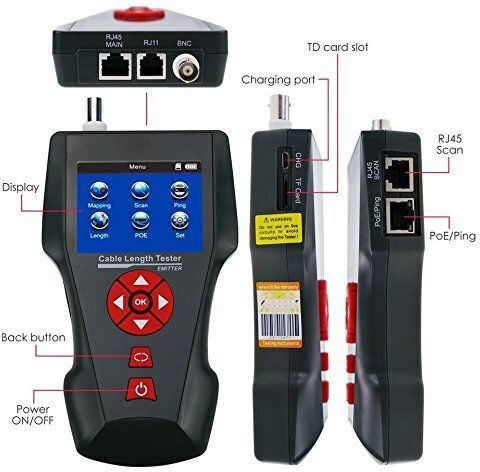 B01934ELIA Network Cable Tester RJ45 / RJ11 / BNC / USB