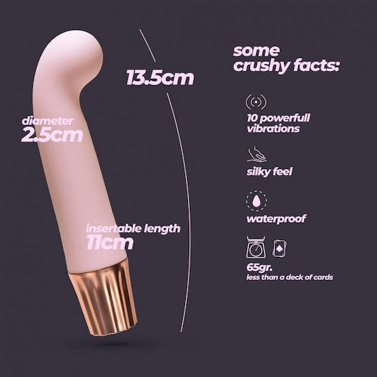 Crushious Mellow Gee Mini Vibrator G-Spot 10cm Pink