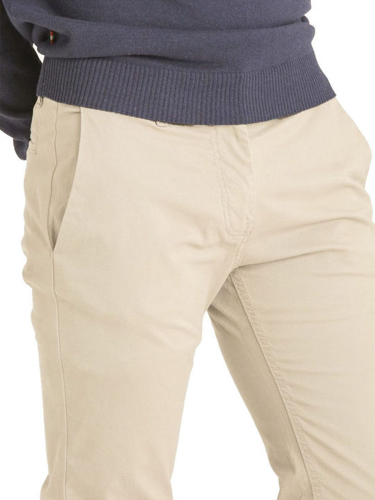 Παντελόνι Chino σε Slim Εφαρμογή Μπεζ Ανοιχτό