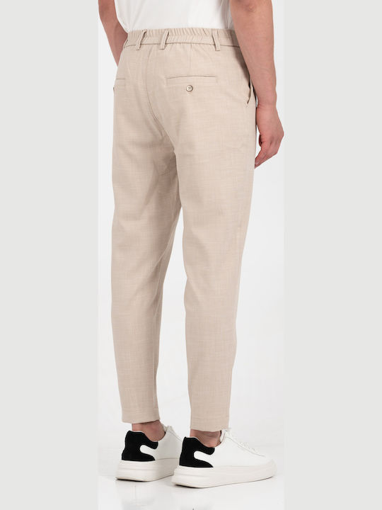 Trousers Elastic in Loose Fit Beige