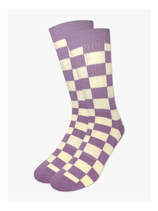 Κάλτσα Βαμβακερή Πετσετέ Σχέδια Checkerboard Rto