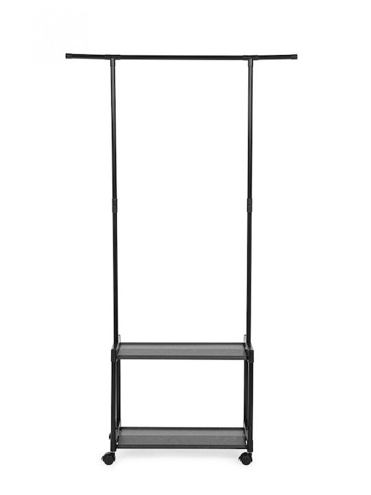 Bizzotto Floor Garment Rack made of Metal Black 86x35x156cm