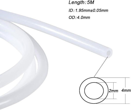 Set Țevi Teflon de 5m pentru Imprimante 3D 10 Bucăți Conectori Pneumatici 4-m6 10 Bucăți Conectori 4-m10 Țeavă PTFE Filament pentru Imprimante