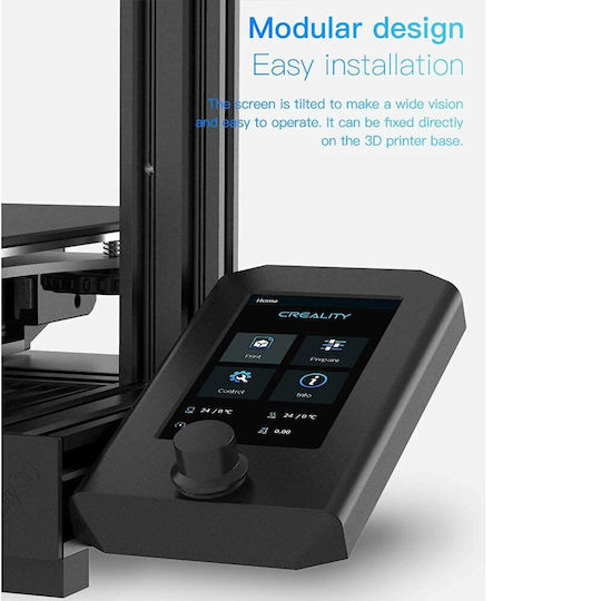 Smart Екран За 3D Принтери Съвместим Ender-3 V2 Ender 3 Pro Ender 3D Принтер 32-битова Майка Плата Hd Цветна Памет Функция Поддържани Формати На Файлове Jpeg Creality Черен