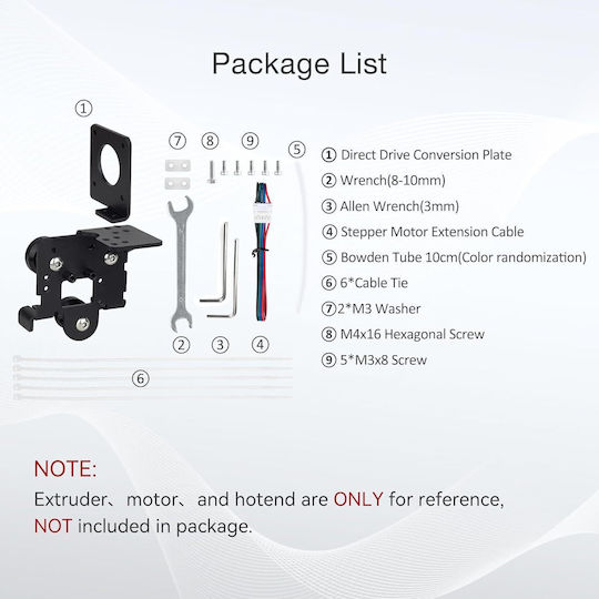3d Printer Extruder Conversion Kit Direct Drive Support Compatible Ender 3 V2 Neo Ender 3 Neo Max Bowden Extruder