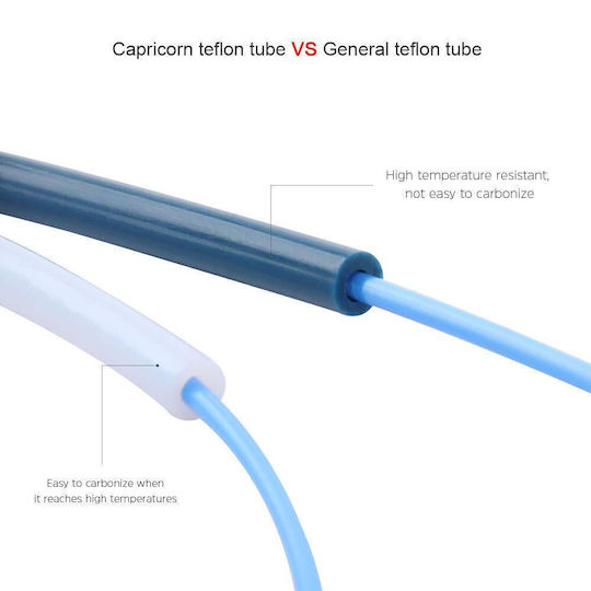 Set Tuburi Teflon Capricorn 2m 3 Bucți 4-m6 Conectori Pneumatici 3 Bucți 4-m10 Conectori Țeavă Ptfe Filament pentru Imprimantă 3D 1.75mm