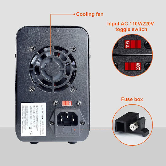 Surse de Alimentare pentru Laborator 0-30 V 0-10 A 300 W Ecran Led Ventilator de Răcire Protecție la Supraîncărcare Ocp 15w Port Usb Stabilizare Tensiune Curent Cv Cc