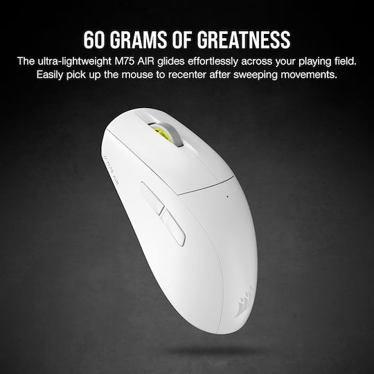 Corsair M75 Air Drahtlos Gaming Gaming Maus 26000 DPI Weiß