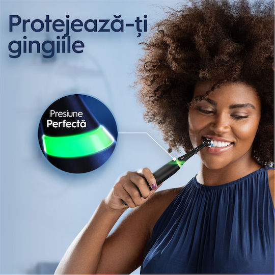 Oral-B iO Series 2 Ηλεκτρική Οδοντόβουρτσα με Αισθητήρα Πίεσης Night Black / Calm Pink Διπλή Συσκευασία