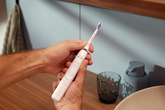 Philips Sonicare DiamondClean 9000 Elektrische Zahnbürste mit Drucksensor Weiß