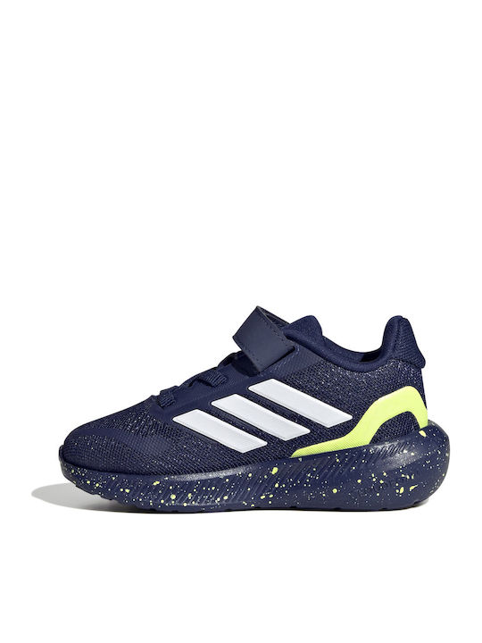 Runfalcon 5 Kids Sports Shoes Running with Hoop & Loop Closure Navy Blue