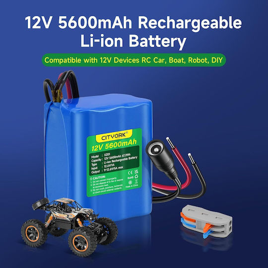 Baterie 12v 5600mah 5a Încărcător Plug Li-ion Pentru Vehicul RC Camere Wireless Camere de Supraveghere Playere Portabile Benzile LED Drone