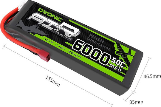 Baterie Li-Po 4s 14.8 V 6000 Mah Deans T Plug Conector FPV UAV Mașină RC Avion Drone Helicopter