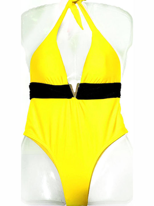 One Piece Neon Yellow Swimsuit