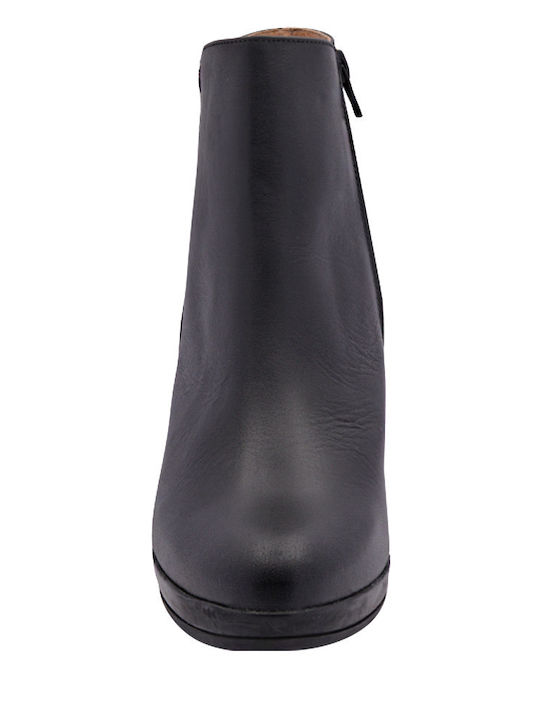 Leather Women's Ankle Boots Black