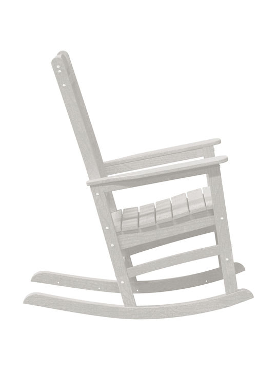 Schaukelstuhl Kunststoff White 2Stück 70x58x107.5εκ.