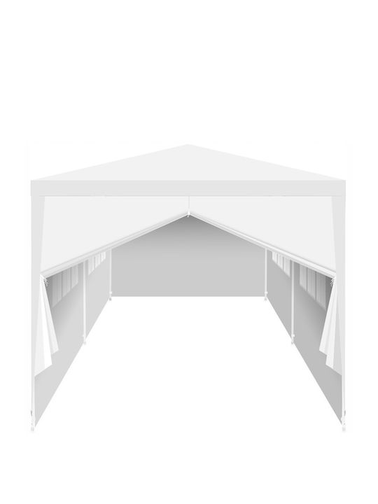 Беседка Градина Бял 6x3м