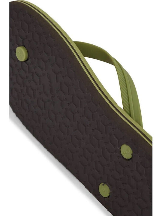 Profile Graphic Men's Flip Flops Khaki