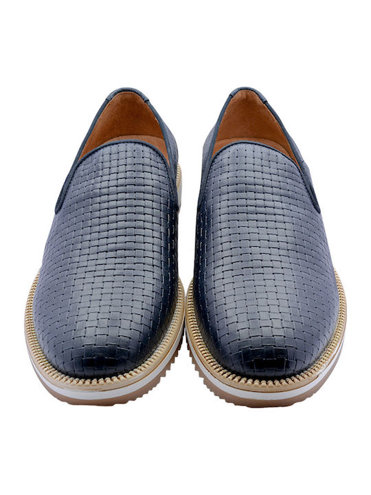 Leder Herren Freizeitschuhe Blau