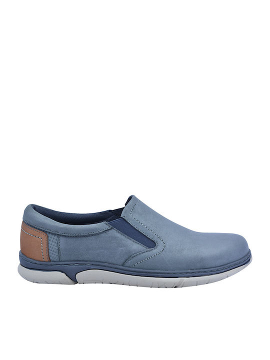 Leder Herren Freizeitschuhe Blau