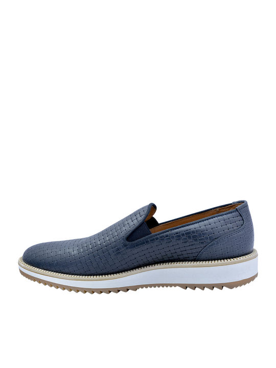 Leder Herren Freizeitschuhe Blau