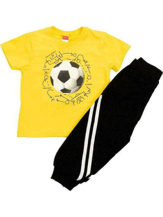 Kids' Set with Pants Summer 2pcs Yellow