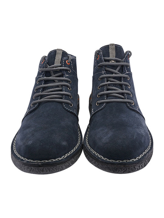 Suede Blue Men's Boots