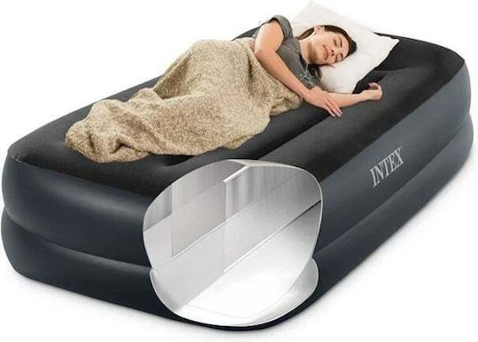 Intex Saltea Gonflabilă Pentru Camping Cu Pompă Electrică Integrată Neagră