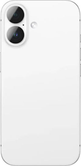 Amazingthing Ar Aluminum 2 Lens Glass Camera Lens Frame for iPhone 16 / 16 Plus White