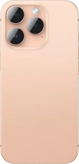 Amazingthing Ar Aluminum 3 Lens Glass Camera Lens Frame for iPhone 16 Pro / 16 Pro Max Rose Gold