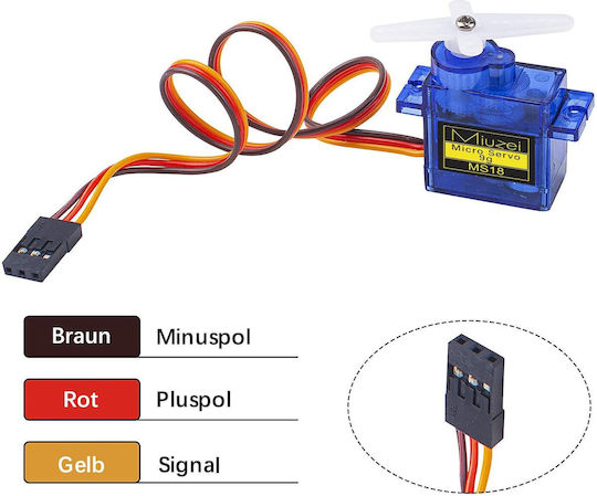 Sg90 9g Kit de Motoare Servo 10 Bucăți 4.8v 6.0v Unghi de Funcționare 0°-180° Piese de Schimb pentru Vehicule RC Robotelicopter Avion