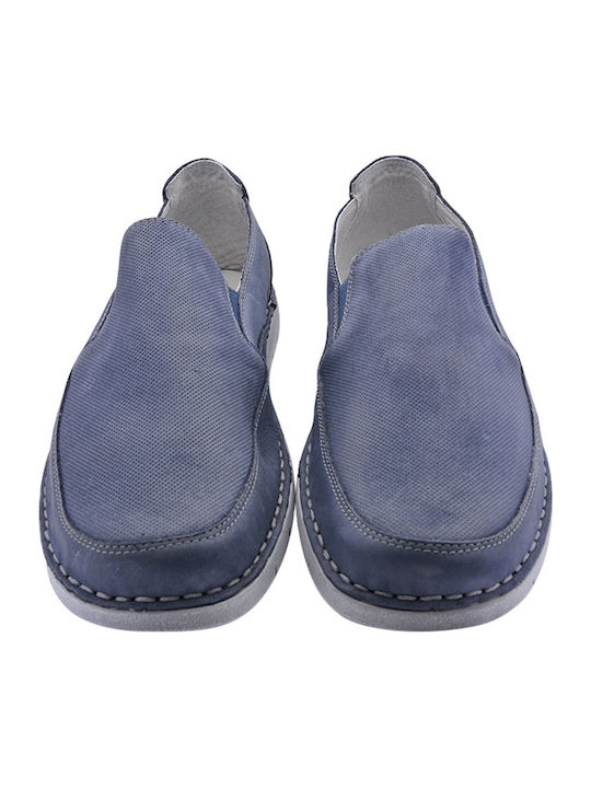 Freewalk Δερμάτινα Ανδρικά Slip-On Μπλε