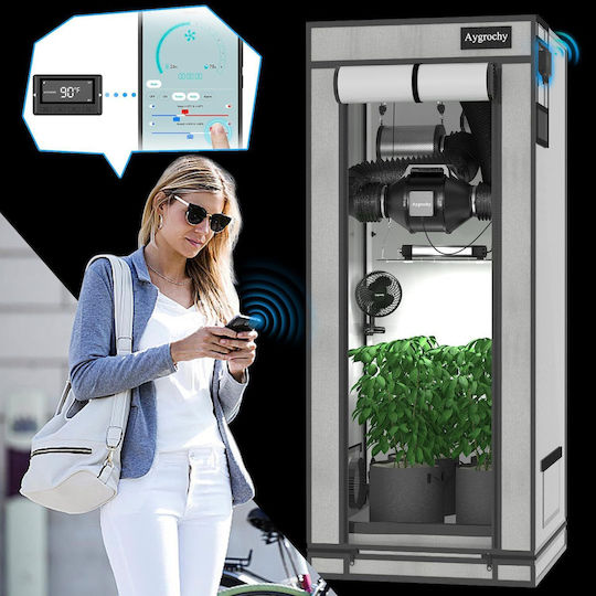 Ventilatoare Industriale Duct Ventilator 150 Mm Debit 688 M³/h Control Smart Wifi App 3000 Rpm 31 Db Control Temperatura Umiditate Instalatii Interne Agricultura Verticala Uscare Comerciala Filtrare Aer