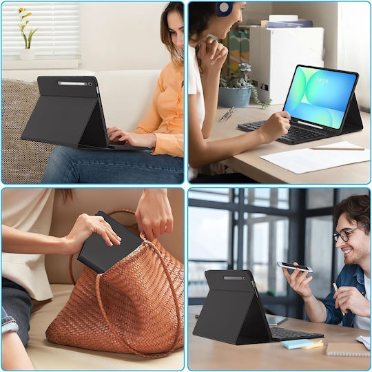 Tech-Protect SC PEN Flip Cover with Keyboard in English US Blacη (Galaxy Tab S10 FE+ Plus X620/X626B) F5906302368259