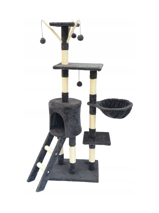 Cat Playset 51x36x138 Cm 6 Levels Sisal Toys Black