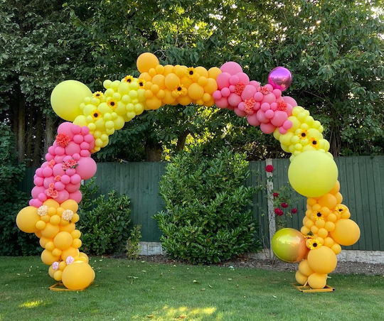 Arc de Baloane 2.4 M x 2.7 M Suport Metal Bază Pătrat 2 Sacose Greutate Accesorii pentru Balene Banda pentru Baloane Accesorii pentru Petreceri Decoratiuni