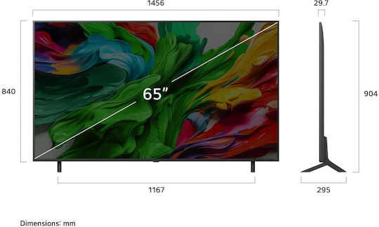 LG Smart Τηλεόραση 65" 4K UHD QNED evo AI QNED87 HDR (2025) 65QNED87A6B