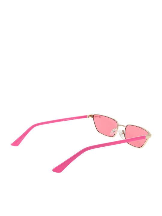 Guess Women's Sunglasses with Gold Metal Frame and Pink Lens GU8285 32S