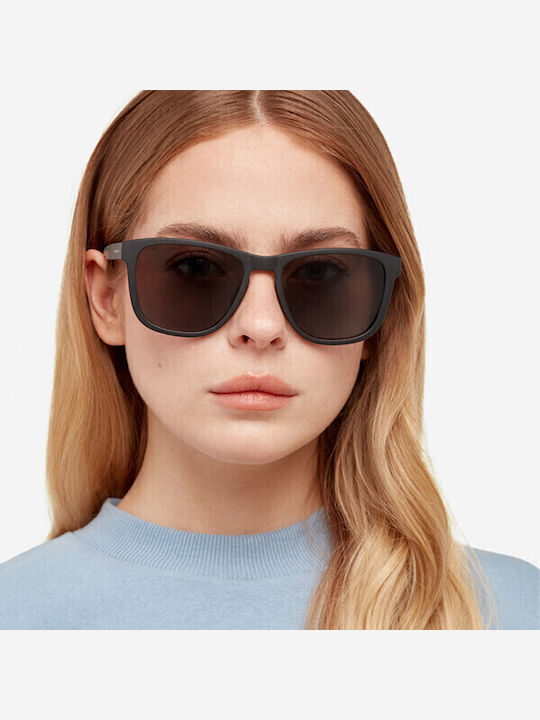 Hawkers Zhanna Unisex Sunglasses with Black Plastic Frame and Gray Polarized Lens HZHA22BBTP