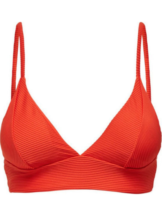 Onlbobby Life Rib Bikini Top Μαγιό Set 1 Πορτοκαλί + 1 Μαύρο