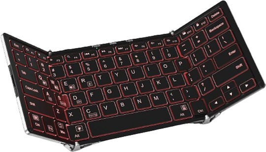 iClever IC-BK05 Ασύρματο Bluetooth Πληκτρολόγιο Αγγλικό US Foldable, Wireless