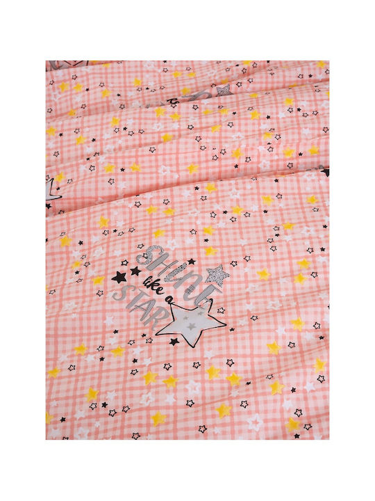 Palamaiki Cluster Set Kids Duvet Cover Single with Pillowcase Cotton Pink 170x250cm