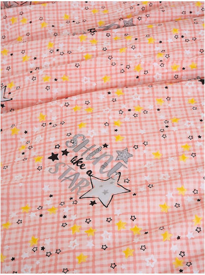 Palamaiki Cluster Set Kids Duvet Cover Single with Pillowcase Cotton Pink 170x250cm