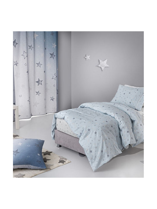 Guy Laroche Orin Set Kids Duvet Cover Single with Pillowcase Cotton Light Blue 165x225cm