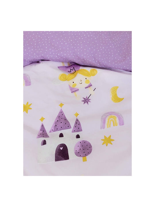 Nima Odette Set Kids Duvet Cover Single with Pillowcase Cotton Yellow 160x240cm