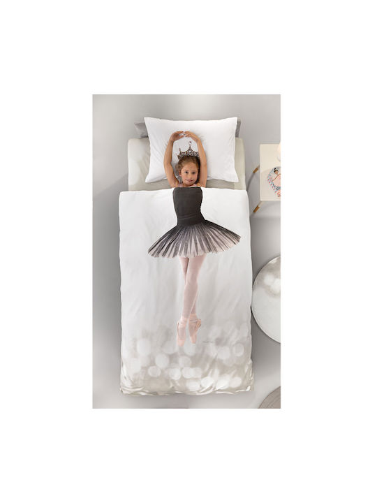 Saint Clair Set Kids Duvet Cover Single with Pillowcase Cotton Ballet Suede 160x225cm
